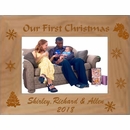 Our First Christmas Custom Engraved Personalized Picture Frame