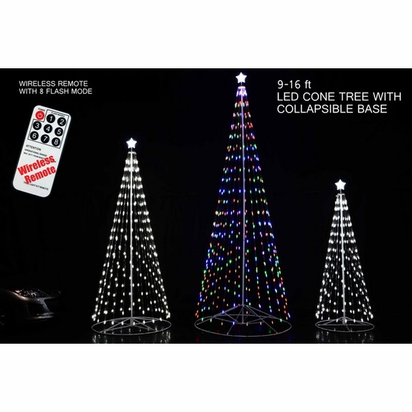 Outdoor Lighted Christmas Tree Cone