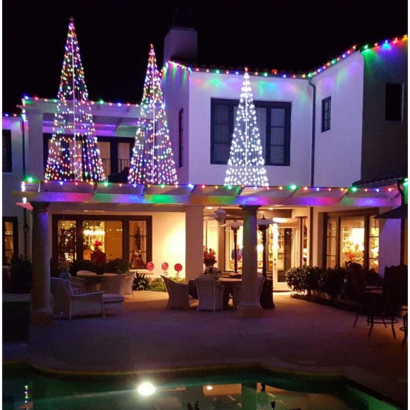 Outdoor Lighted Christmas Tree Cone