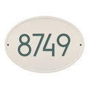 Oval Address Plaque Modern Font - Contemporary House Number Sign