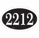 Oval Address Plaque with Big Numbers