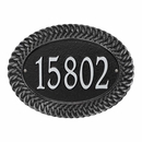 Oval Address Plaque with Faux Wicker Border