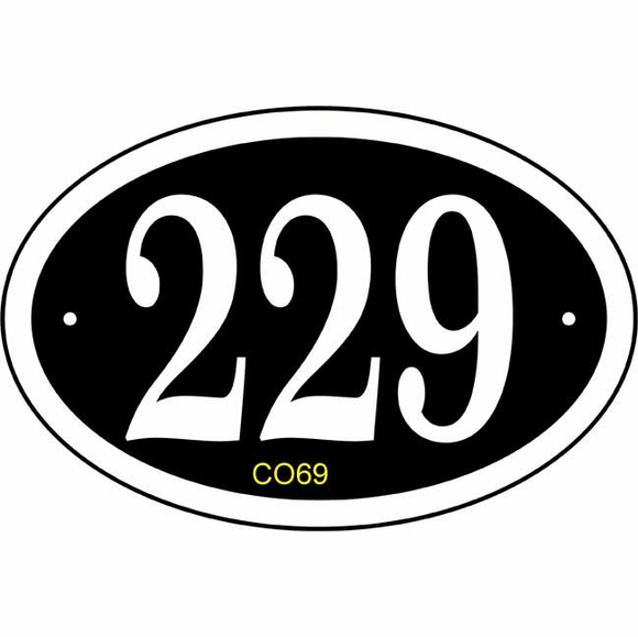 Oval Address Sign