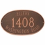 Oval Address Sign Plaque with House Number, Family Name, and Street Name