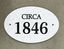 Custom Faux Granite Stone Address Plaque Oval CIRCA Sign