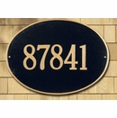Oval Home Address Plaque For Wall Mount or Optional Lawn Stake Mount - Choose Your Color