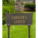 Owl Garden Plaque Personalized with Your Name
