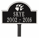 Paw Print Personalized Pet Dog Memorial Plaque
