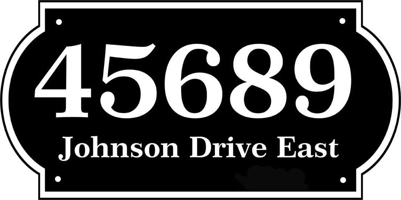 Home Address Sign With Two Lines
