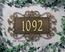 Address Sign with Fretwork Scroll Frame For Wall Mount or Optional Lawn Mount