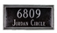 Decorative Address Sign With Two Lines and Beaded Border - For Wall or Optional Lawn Mount