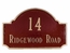 Decorative Address Sign With Two Lines - Rectangle With Cut Out Corners and Arch Top