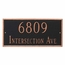 Decorative Home Address Plaque With Two Lines - For Wall or Optional Lawn Mount