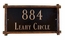 Address Plaque With Mission Style Border For Wall or Optional Lawn Stake Mount