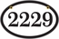 Two Sided Oval Hanging Address Sign - Double Sided Address Plaque