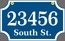 Two Sided Hanging Address Sign - House Number and Street Name on Both Sides