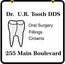 Custom Dental Office Sign - Two Sided Hanging Dentist Name and Address Plaque