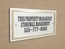 Property Managed By Sign or House Address Plaque With 3 Lines, Made From Crushed Stone and Resin