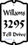 Colonial Style Home Address Plaque With 3 Lines