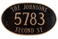 Oval Address Plaque With 3 Lines - Displays Name, House Number, and Street