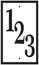 Vertical House Number Address Plaque 6x10