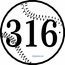 Baseball Shape Address Sign