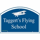 Personalized Address Plaque or Business Name Sign with Small Plane, Jet, or Helicopter Image
