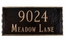 Address Plaque with Decorative Border - Rectangular House Number Sign