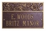 Metal Address Plaque or House Name Sign with Flowers