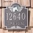 Address Plaque with Horse Head At Top - Equestrian House Number Sign