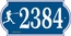 Address Sign with Baseball Symbol