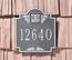 Wall Mount Address Sign with Initial Monogram And Decorative Embellishments