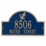 Anchor Arch Home Address Plaque For Wall or Optional Lawn Mount