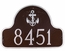 Address Plaque With Anchor In Arch - Nautical Theme House Number Sign