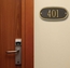 Aluminum Metal Address Plaque - Oval House Number Sign - Choose Your Color