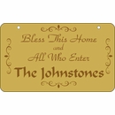 Personalized Bless This House Sign With Family Name