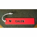 Personalized Bookmark With Heart and Name