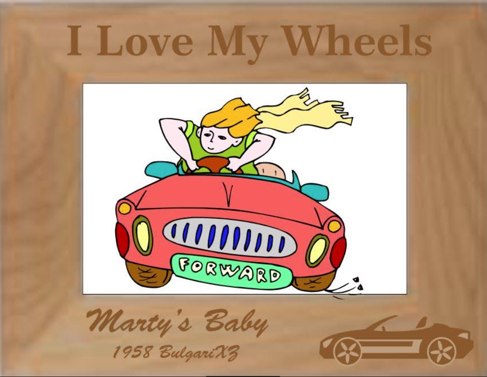 Personalized Car Picture Frame