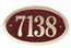 Cast Brass House Number Sign - Choose Oval, Curvy Rectangle, or Double Arch