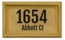Concrete Address Sign Rectangle Block For Installation into a Brick, Stone, or Concrete Wall