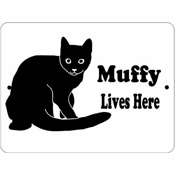 Personalized Cat House Name Sign