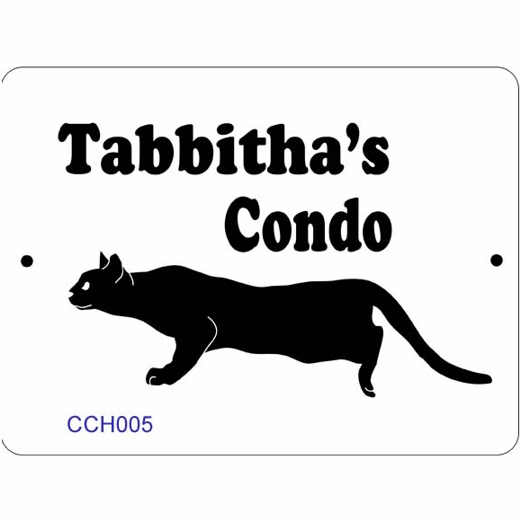 Personalized Cat House Name Sign