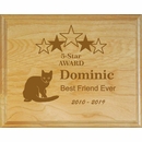 Personalized Cat Memorial Engraved Wood Wall Plaque