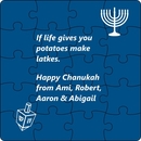 Personalized Chanukah Jigsaw Puzzle - Custom Hanukkah Gift
