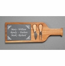 Personalized Cheese Tray Serving Board With Fork and Spreading Knife