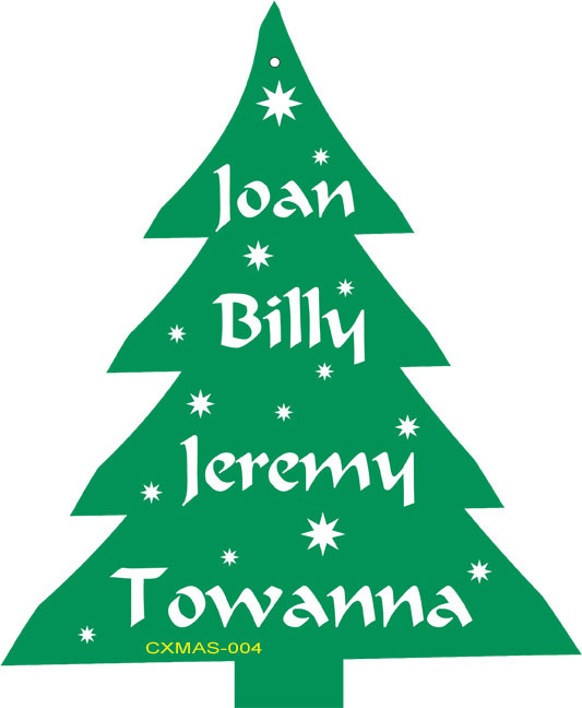 Personalized Christmas Tree Ornament With Names
