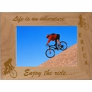 Personalized Custom Engraved Bike Ride Picture Frame - For Bicycle Riders To Show Off Favorite Ride Photo