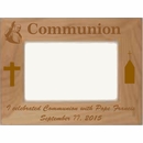 Personalized Custom Engraved Communion With Pope Francis Picture Frame