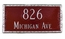 Address Plaque With Unique Decorative Border Displays House Number and Street Name - Choose Your Color