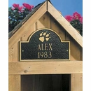 Personalized Dog House Name Sign With Paw Print